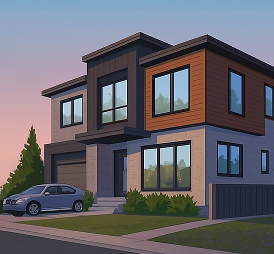 Modern house illustration